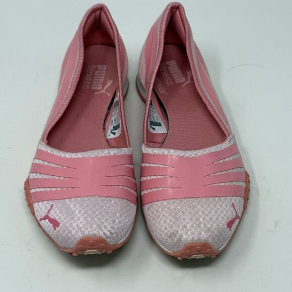 Puma Asha Alt Ballet Flats Womens 6.5 Pink Nylon Suede Casual Slip On Shoes Y2K - Picture 6 of 16